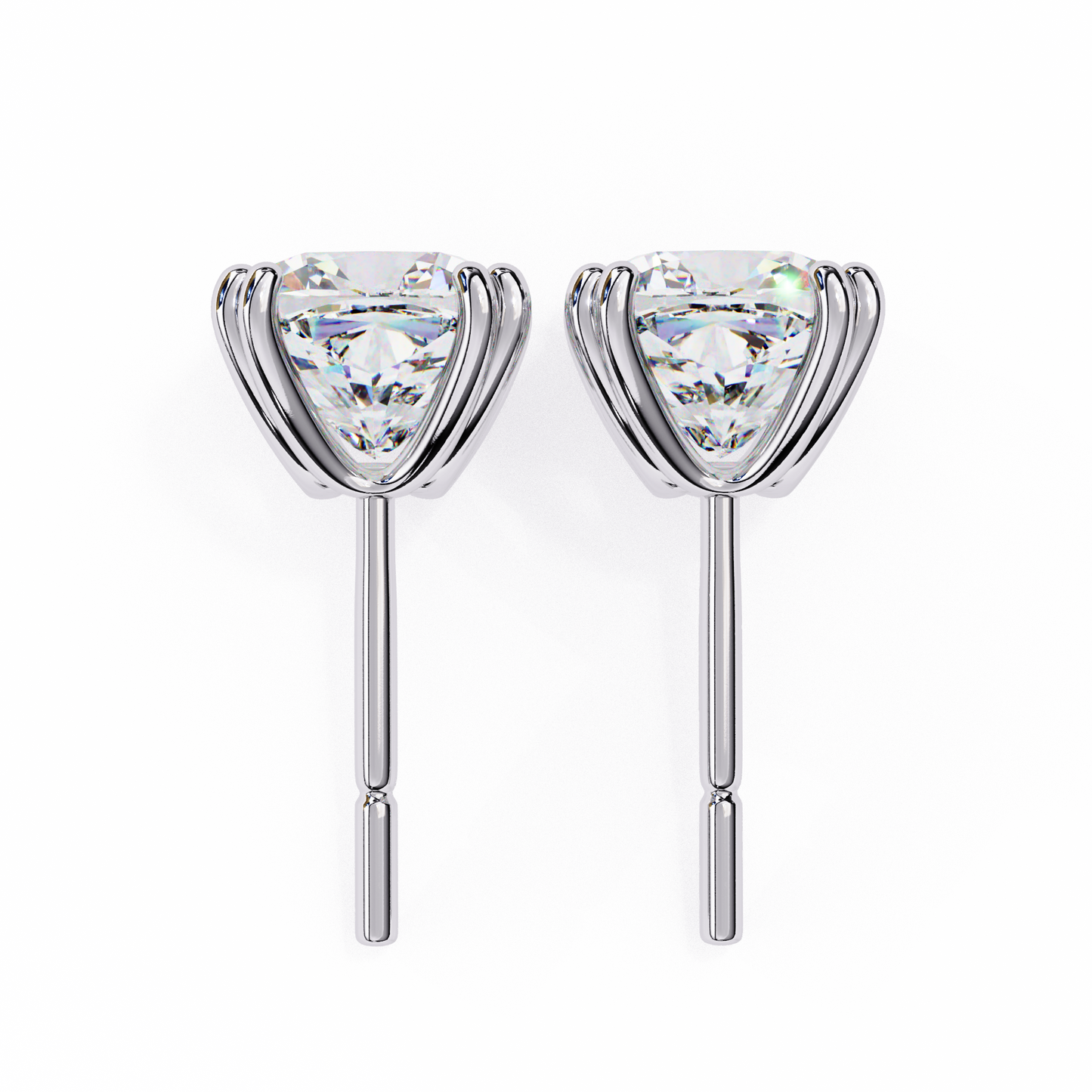 lab grown diamond | moissanite Jewellery Diamond Crunt Lab Grown OR Moissanite Stud Earrings by Rabbito Jewels