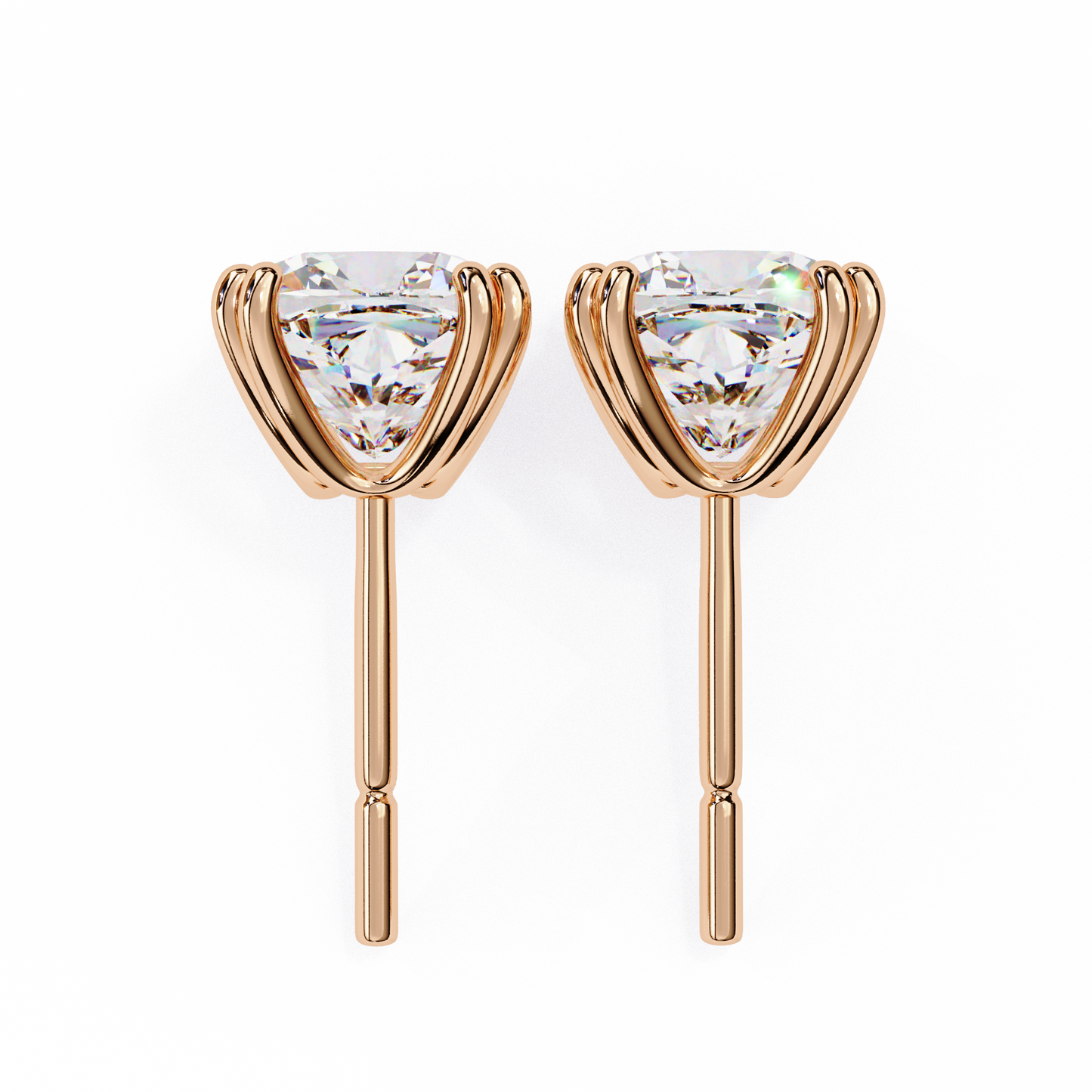 lab grown diamond | moissanite Jewellery Diamond Crunt Lab Grown OR Moissanite Stud Earrings by Rabbito Jewels
