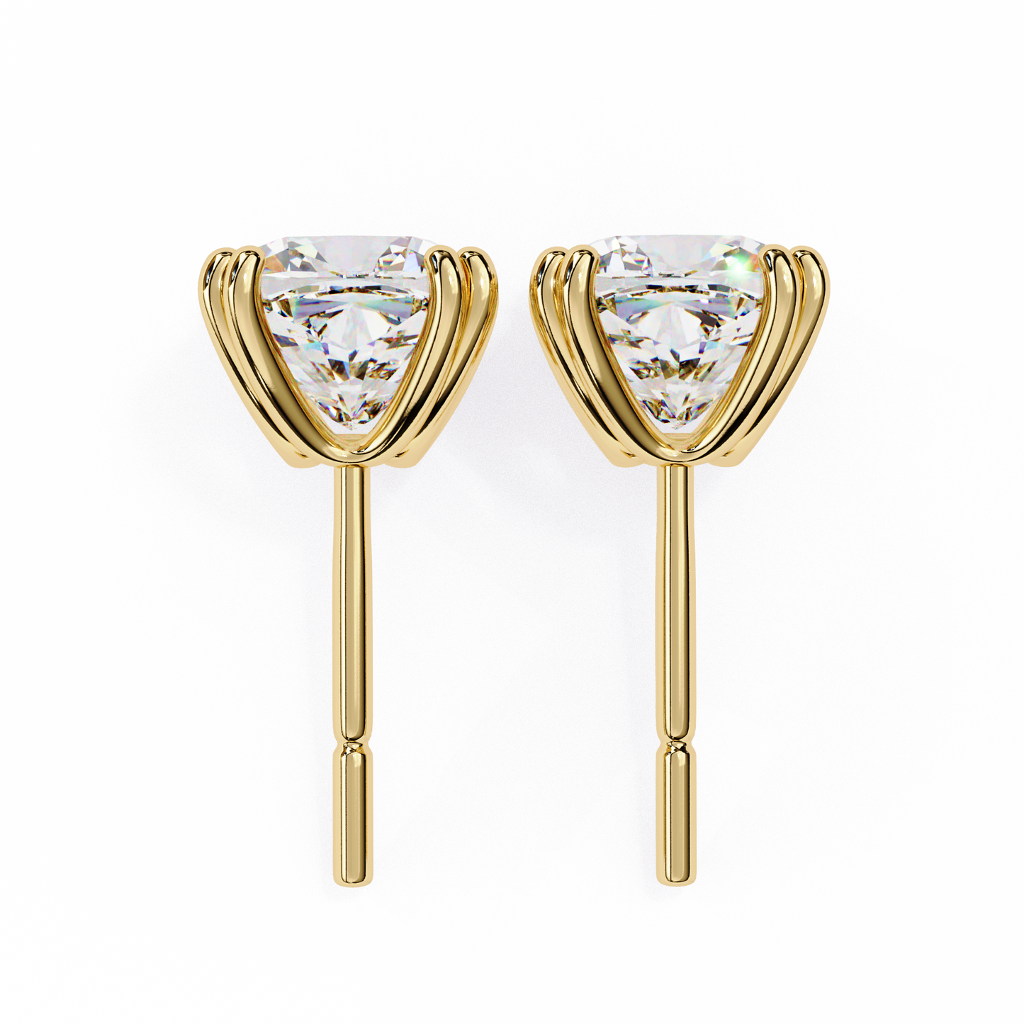lab grown diamond | moissanite Jewellery Diamond Crunt Lab Grown OR Moissanite Stud Earrings by Rabbito Jewels