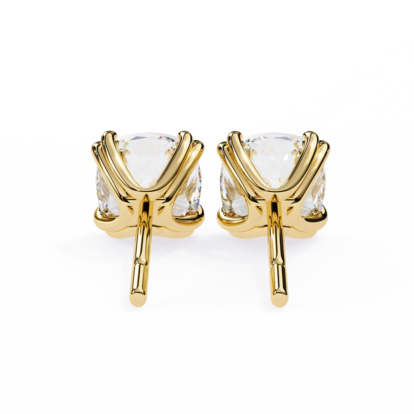 lab grown diamond | moissanite Jewellery Diamond Crunt Lab Grown OR Moissanite Stud Earrings by Rabbito Jewels