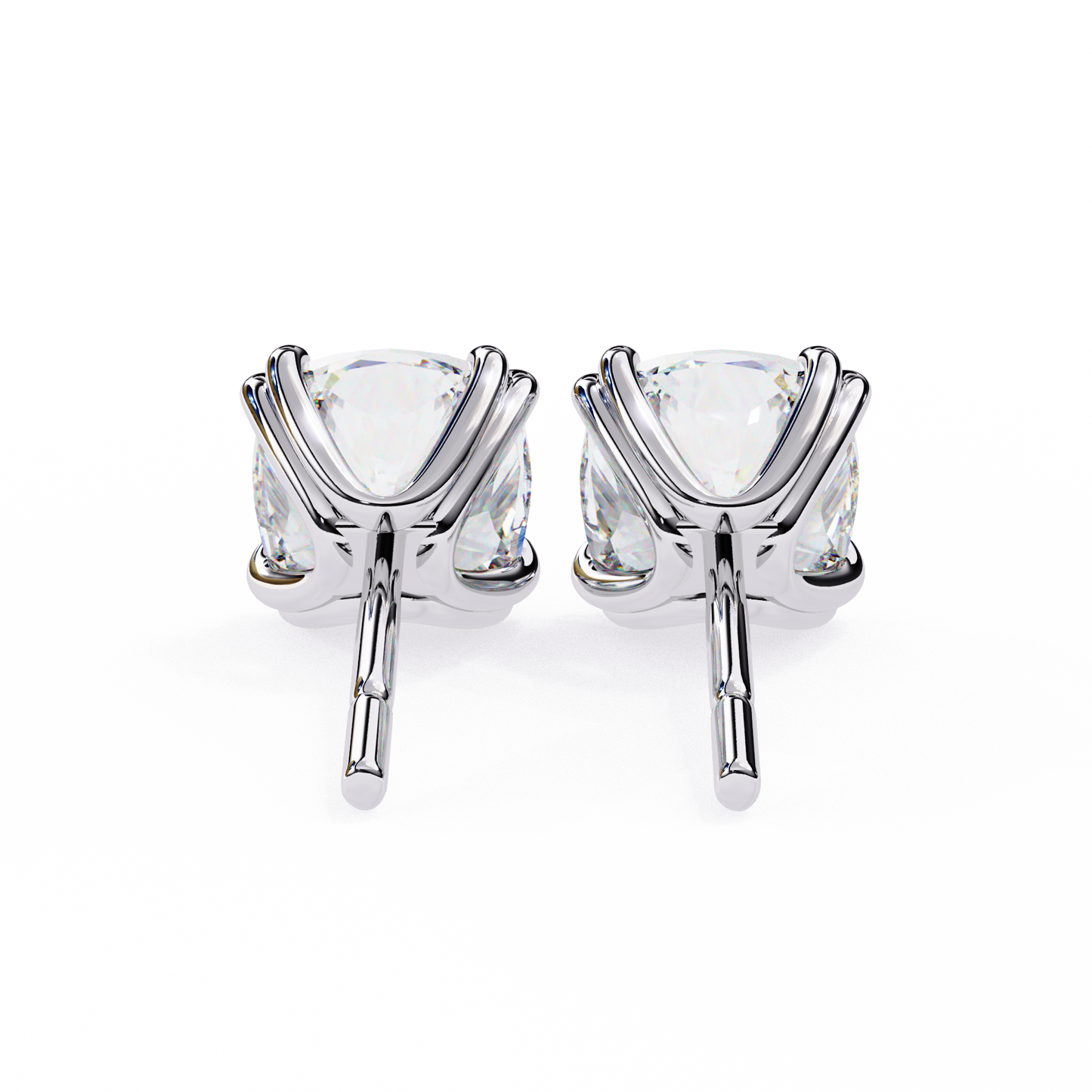 lab grown diamond | moissanite Jewellery Diamond Crunt Lab Grown OR Moissanite Stud Earrings by Rabbito Jewels