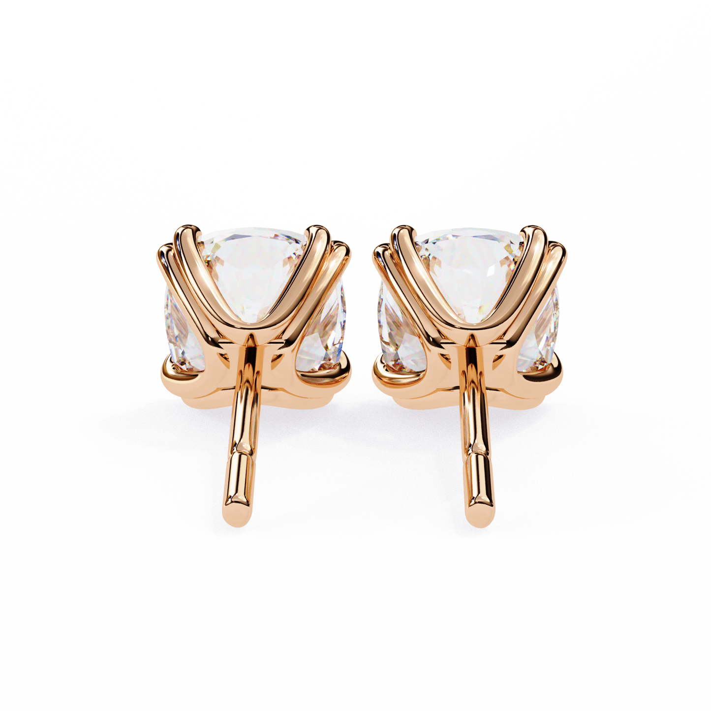 lab grown diamond | moissanite Jewellery Diamond Crunt Lab Grown OR Moissanite Stud Earrings by Rabbito Jewels
