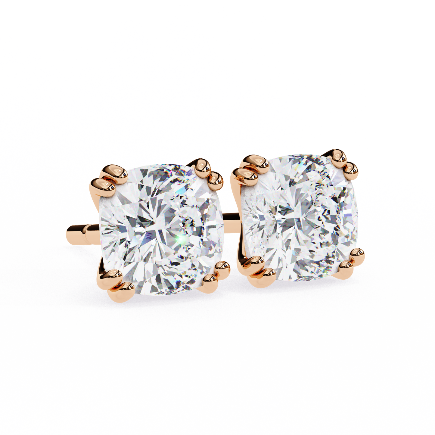 lab grown diamond | moissanite Jewellery Diamond Crunt Lab Grown OR Moissanite Stud Earrings by Rabbito Jewels