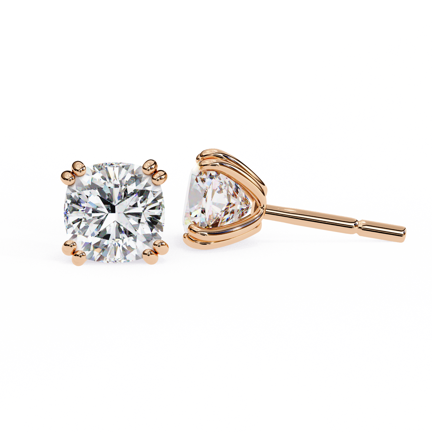 lab grown diamond | moissanite Jewellery Diamond Crunt Lab Grown OR Moissanite Stud Earrings by Rabbito Jewels