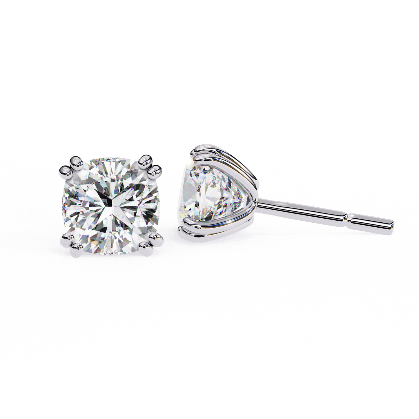 lab grown diamond | moissanite Jewellery Diamond Crunt Lab Grown OR Moissanite Stud Earrings by Rabbito Jewels