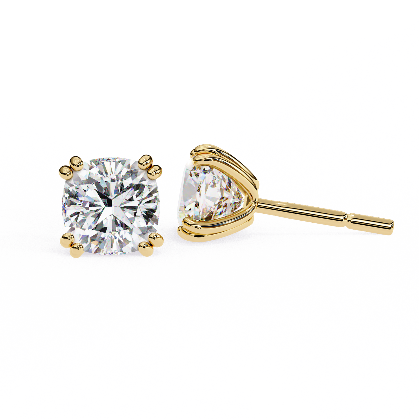 lab grown diamond | moissanite Jewellery Diamond Crunt Lab Grown OR Moissanite Stud Earrings by Rabbito Jewels