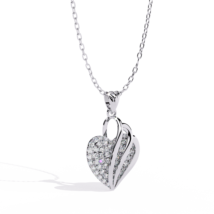 lab grown diamond | moissanite Jewellery Cover Heart Lab Grown Diamond OR Moissanite Pendant by Rabbito Jewels
