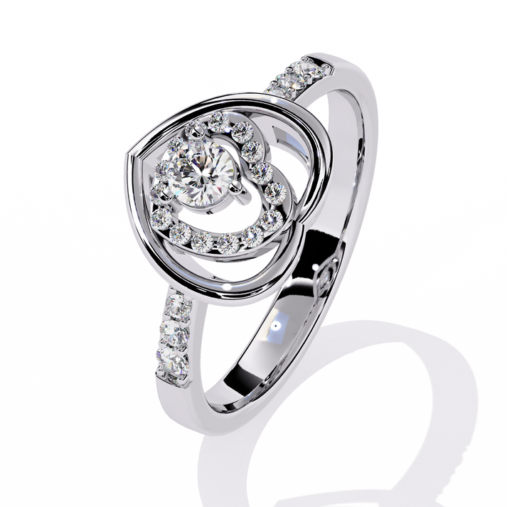 lab grown diamond | moissanite Jewellery Shorena Heart Lab Grown Diamond OR Moissanite Ring by Rabbito Jewels