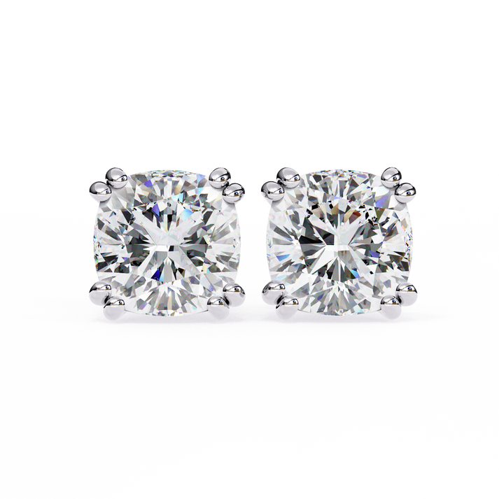 lab grown diamond | moissanite Jewellery Diamond Crunt Lab Grown OR Moissanite Stud Earrings Silver by Rabbito Jewels