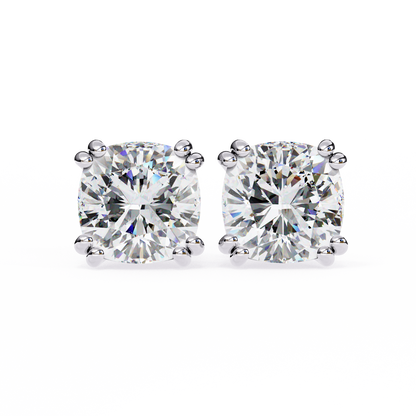 lab grown diamond | moissanite Jewellery Diamond Crunt Lab Grown OR Moissanite Stud Earrings White Gold 18K by Rabbito Jewels