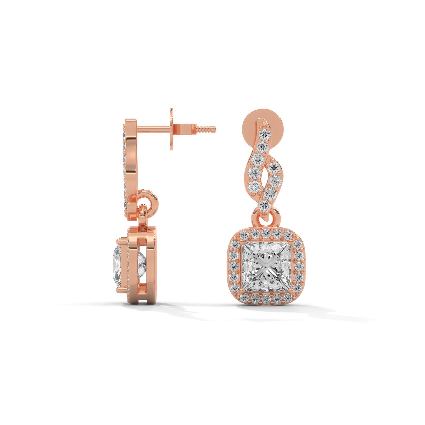 Square Drop Earrings