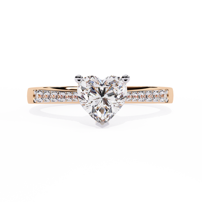 lab grown diamond | moissanite Jewellery Lustr Love Lab Grown Diamond OR Moissanite Ring Rose Gold 18K by Rabbito Jewels