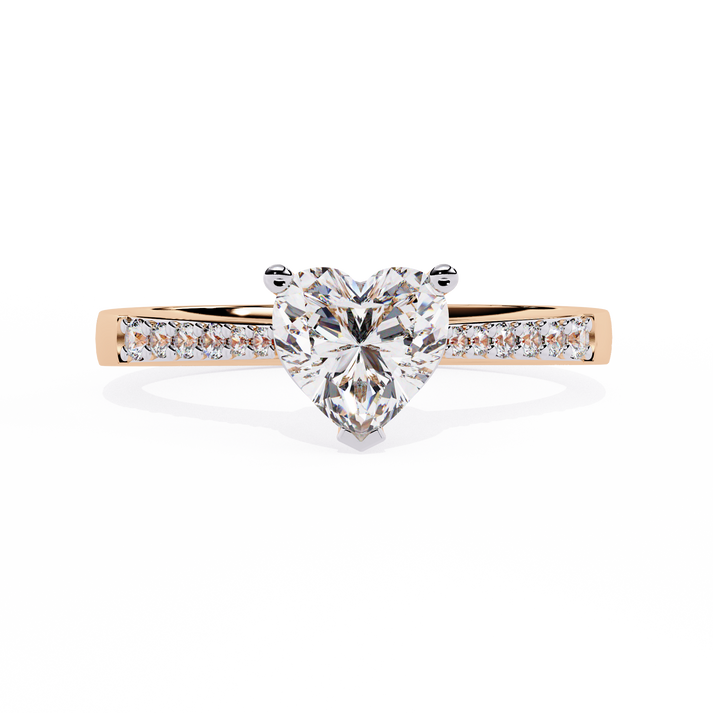 lab grown diamond | moissanite Jewellery Lustr Love Lab Grown Diamond OR Moissanite Ring Rose Gold 18K by Rabbito Jewels