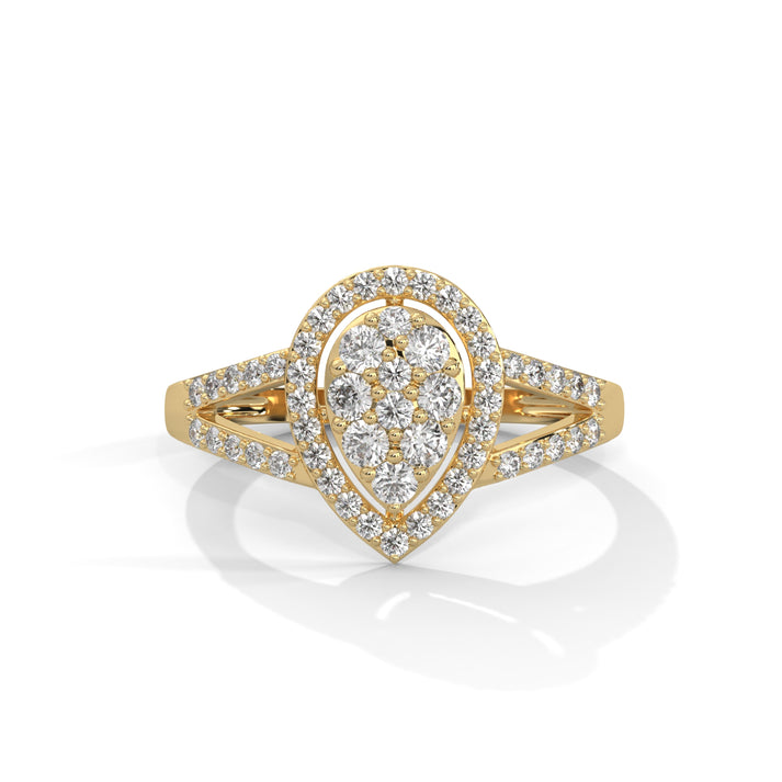 lab grown diamond | moissanite Jewellery Nabha Lab Grown Diamond OR Moissanite Ring Yellow Gold 14K by Rabbito Jewels