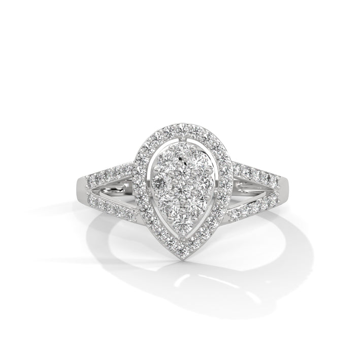 lab grown diamond | moissanite Jewellery Nabha Lab Grown Diamond OR Moissanite Ring Silver by Rabbito Jewels