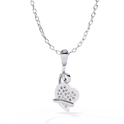 lab grown diamond | moissanite Jewellery Snack Heart Lab Grown Diamond OR Moissanite Pendant by Rabbito Jewels
