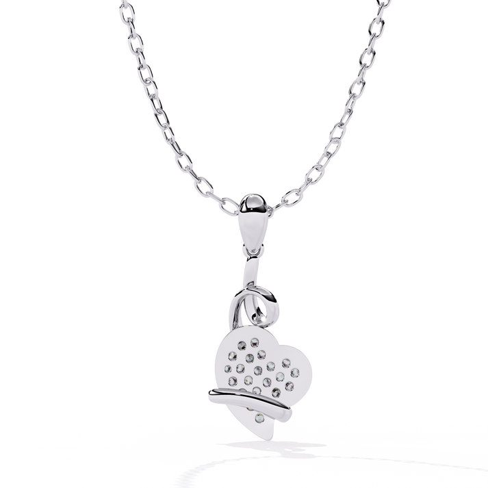 lab grown diamond | moissanite Jewellery Snack Heart Lab Grown Diamond OR Moissanite Pendant by Rabbito Jewels