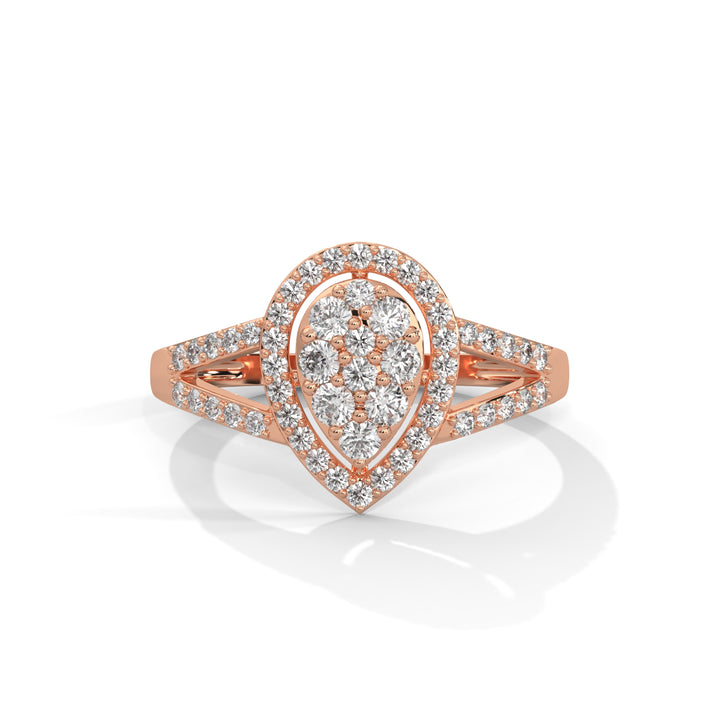 lab grown diamond | moissanite Jewellery Nabha Lab Grown Diamond OR Moissanite Ring Rose Gold 18K by Rabbito Jewels