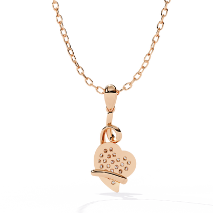 lab grown diamond | moissanite Jewellery Snack Heart Lab Grown Diamond OR Moissanite Pendant by Rabbito Jewels