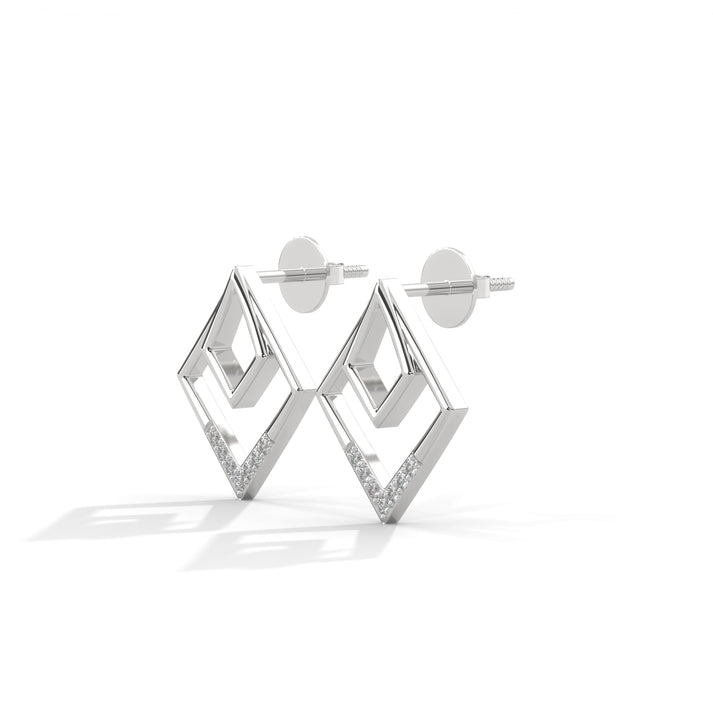 lab grown diamond | moissanite Jewellery Trendy Western Lab Grown Diamond OR Moissanite Earrings by Rabbito Jewels