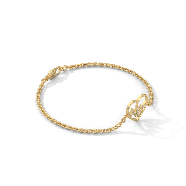 lab grown diamond | moissanite Jewellery Heartbeat Lab Grown Diamond OR Moissanite Bracelet by Rabbito Jewels