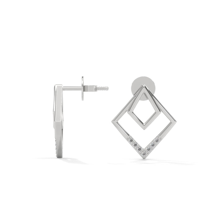 lab grown diamond | moissanite Jewellery Trendy Western Lab Grown Diamond OR Moissanite Earrings by Rabbito Jewels