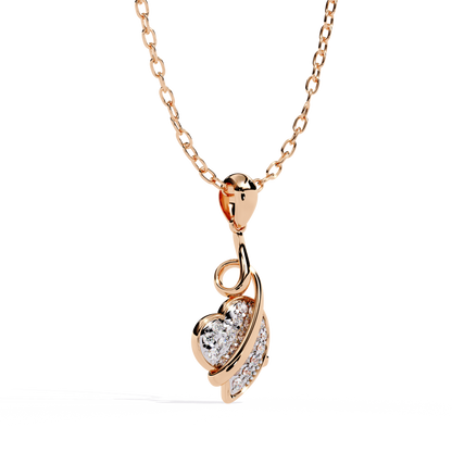 lab grown diamond | moissanite Jewellery Snack Heart Lab Grown Diamond OR Moissanite Pendant by Rabbito Jewels
