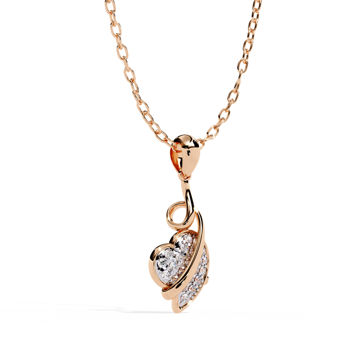 lab grown diamond | moissanite Jewellery Snack Heart Lab Grown Diamond OR Moissanite Pendant by Rabbito Jewels