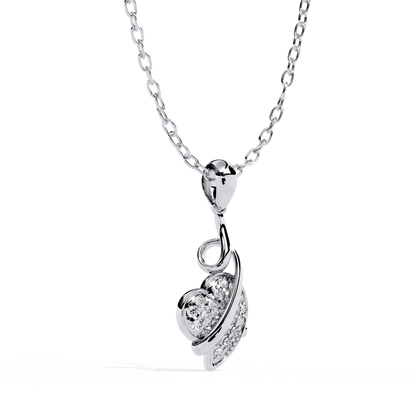 lab grown diamond | moissanite Jewellery Snack Heart Lab Grown Diamond OR Moissanite Pendant by Rabbito Jewels
