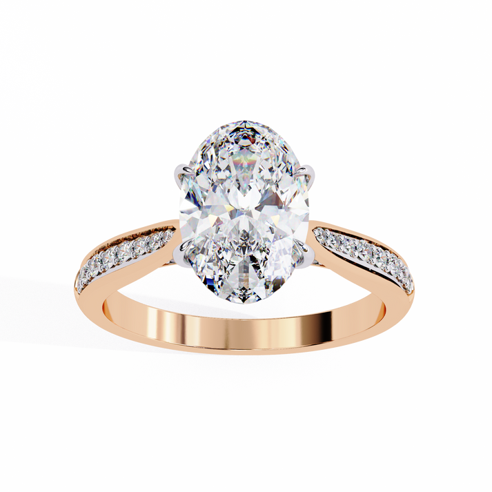 lab grown diamond | moissanite Jewellery Quarter Eternity Halo Lab Grown Diamond OR Moissanite Ring by Rabbito Jewels