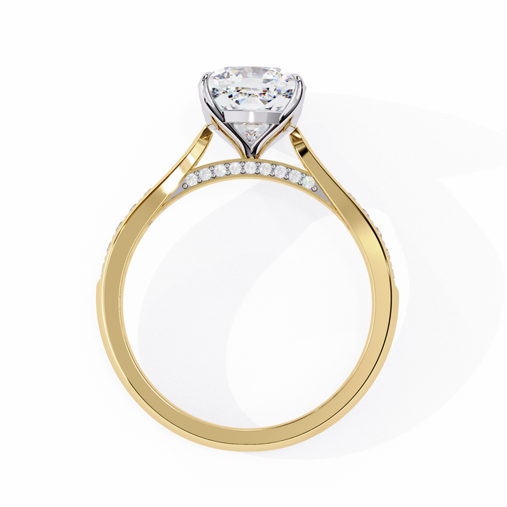 lab grown diamond | moissanite Jewellery Cushion Halo Lab Grown Diamond OR Moissanite Ring by Rabbito Jewels