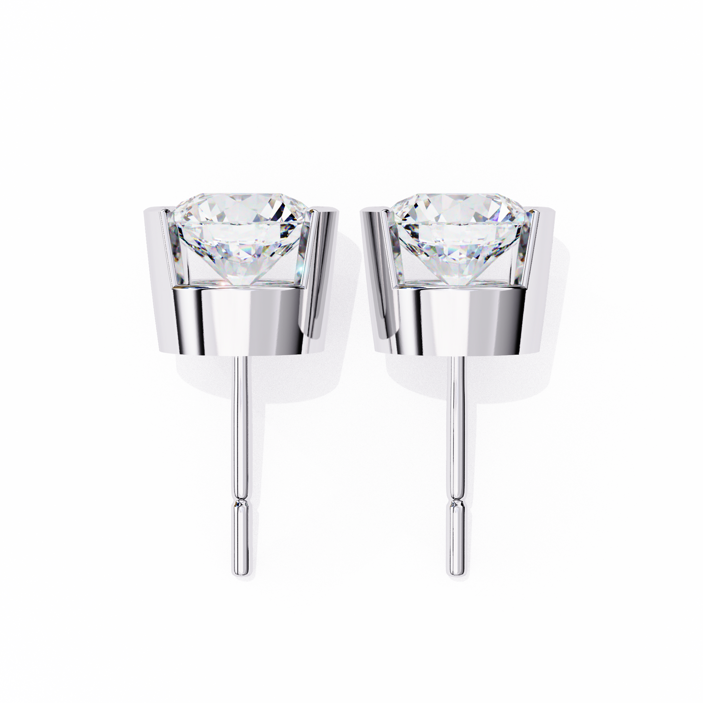 lab grown diamond | moissanite Jewellery Pinkal Reflection Lab Grown OR Moissanite Stud Earrings by Rabbito Jewels