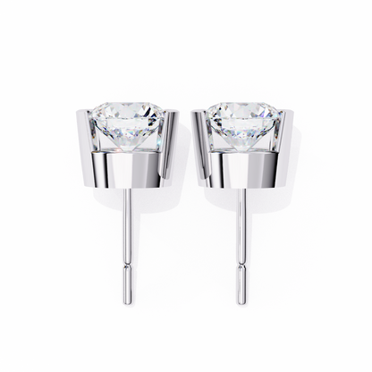 lab grown diamond | moissanite Jewellery Pinkal Reflection Lab Grown OR Moissanite Stud Earrings by Rabbito Jewels