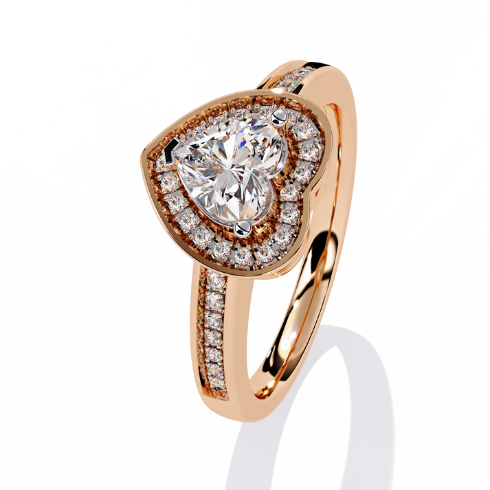 lab grown diamond | moissanite Jewellery Pave Set Heart Lab Grown Diamond OR Moissanite Ring by Rabbito Jewels