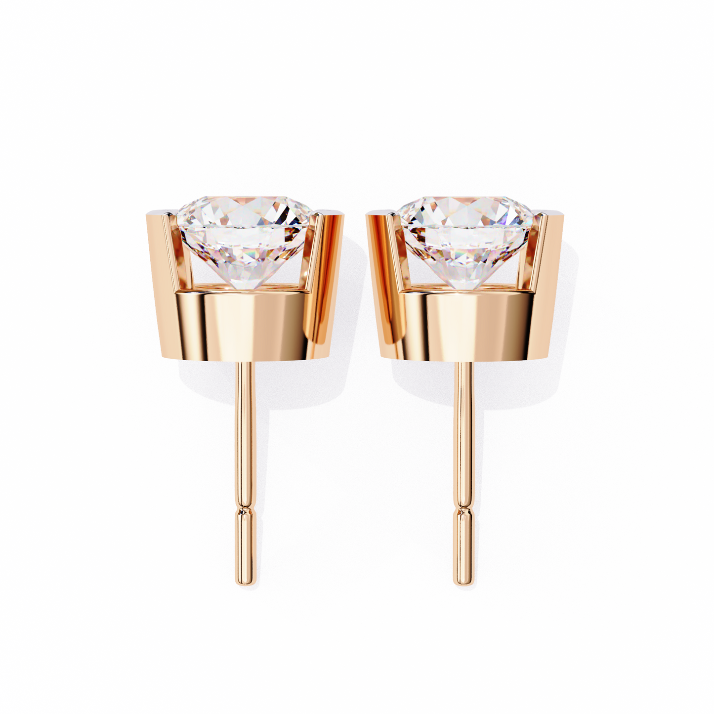 lab grown diamond | moissanite Jewellery Pinkal Reflection Lab Grown OR Moissanite Stud Earrings by Rabbito Jewels