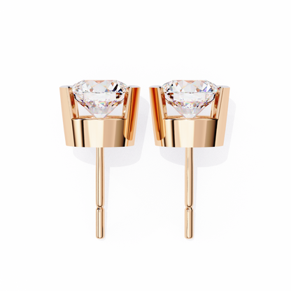 lab grown diamond | moissanite Jewellery Pinkal Reflection Lab Grown OR Moissanite Stud Earrings by Rabbito Jewels