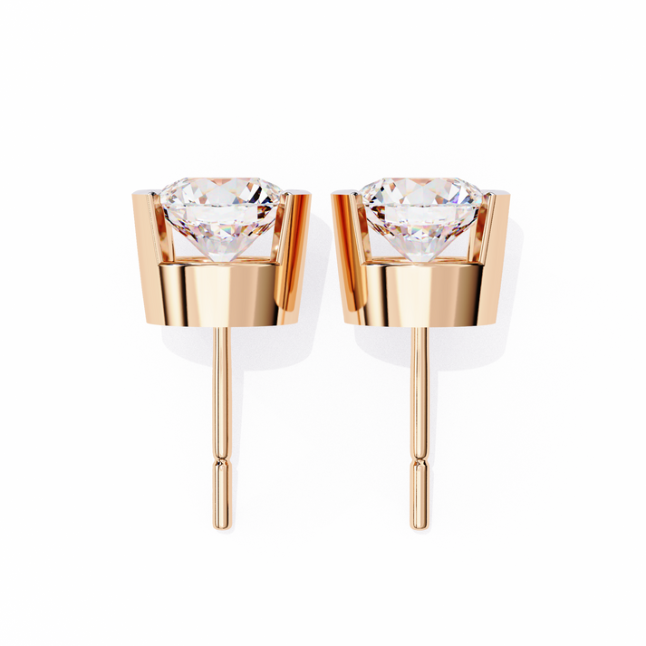 lab grown diamond | moissanite Jewellery Pinkal Reflection Lab Grown OR Moissanite Stud Earrings by Rabbito Jewels