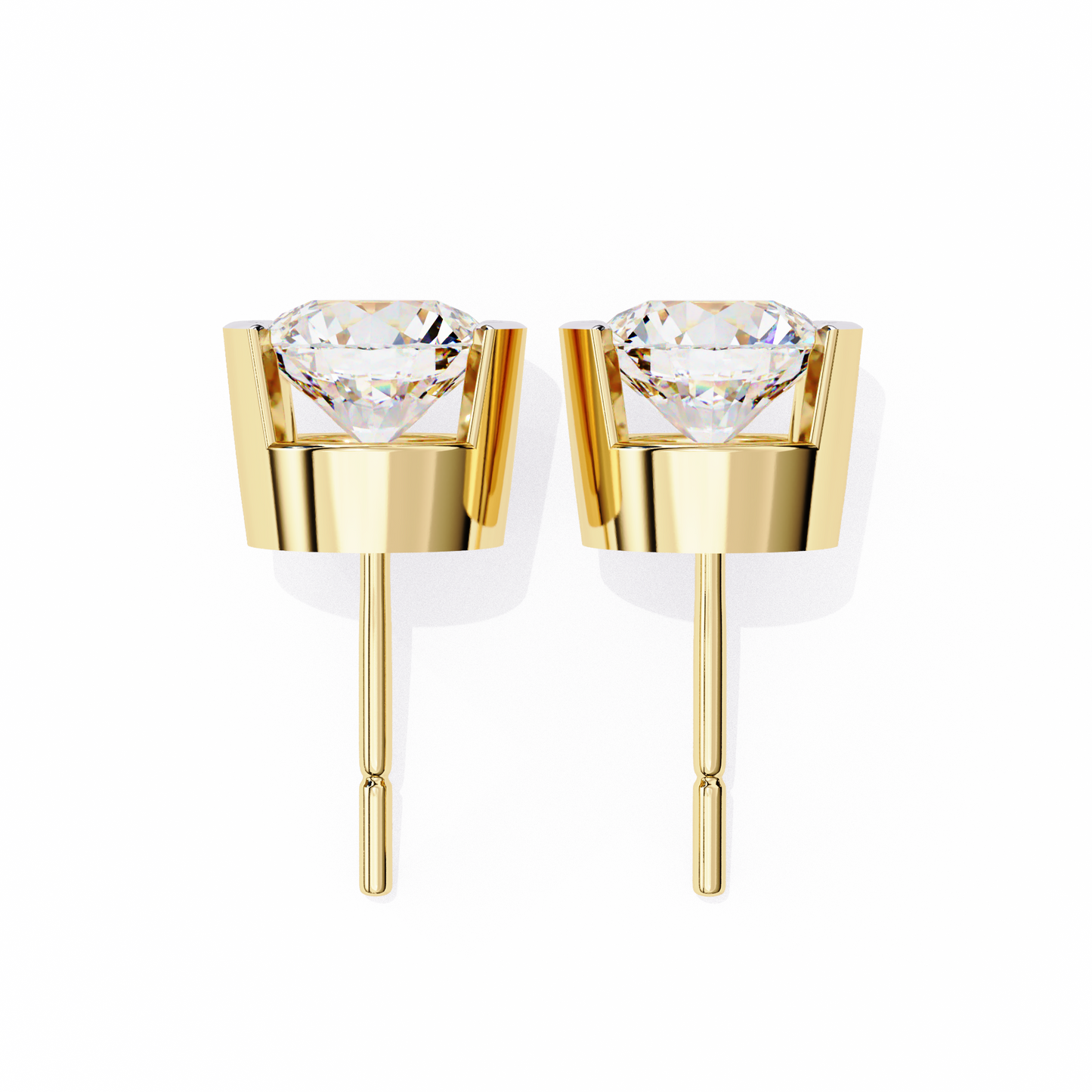 lab grown diamond | moissanite Jewellery Pinkal Reflection Lab Grown OR Moissanite Stud Earrings by Rabbito Jewels