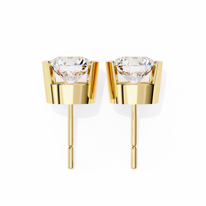 lab grown diamond | moissanite Jewellery Pinkal Reflection Lab Grown OR Moissanite Stud Earrings by Rabbito Jewels