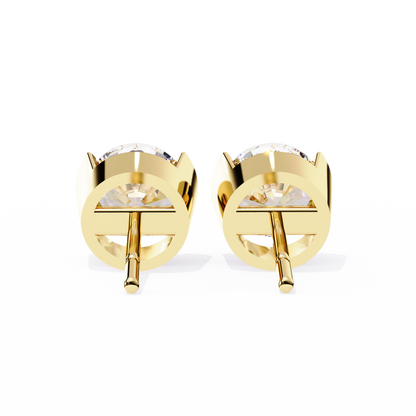 lab grown diamond | moissanite Jewellery Pinkal Reflection Lab Grown OR Moissanite Stud Earrings by Rabbito Jewels
