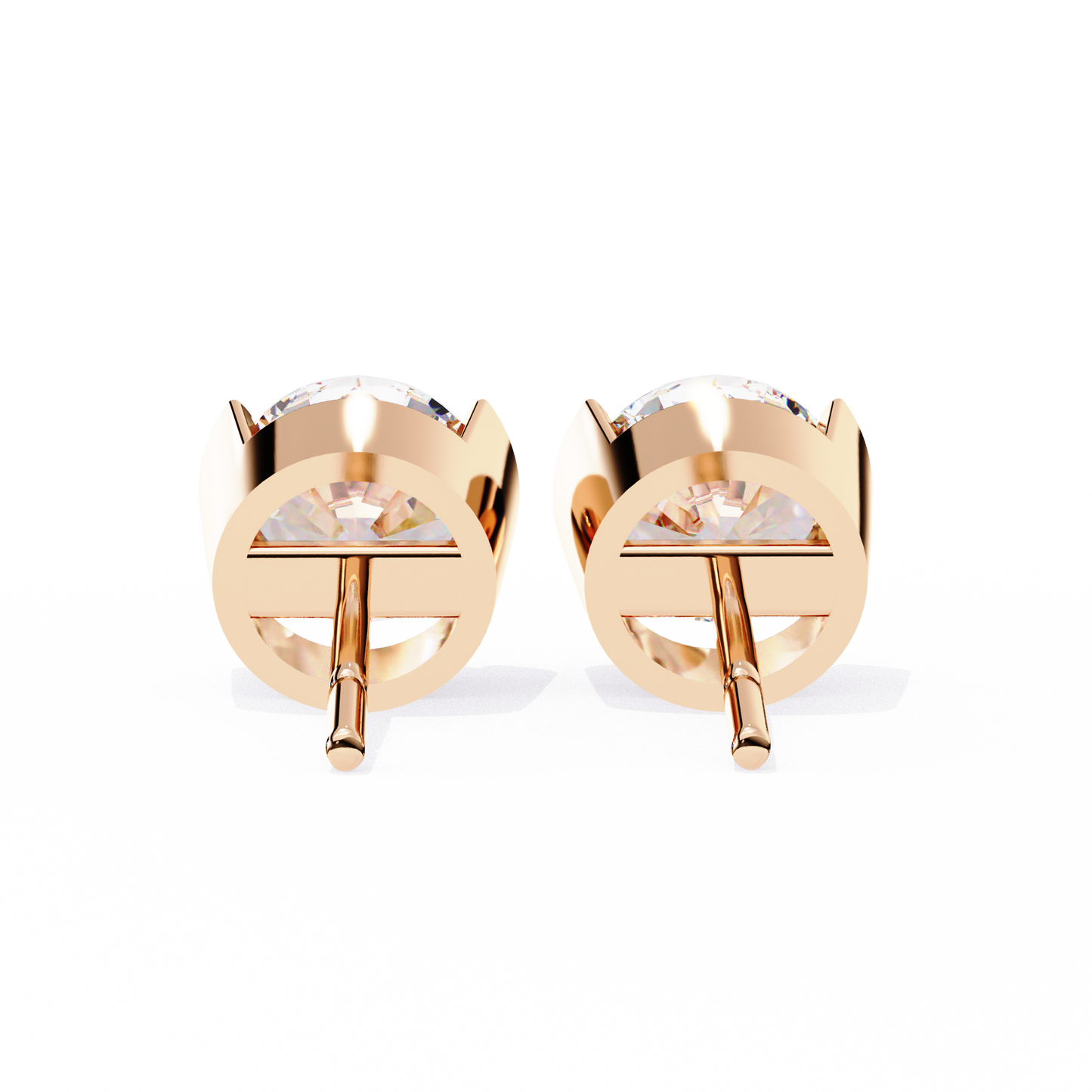 lab grown diamond | moissanite Jewellery Pinkal Reflection Lab Grown OR Moissanite Stud Earrings by Rabbito Jewels