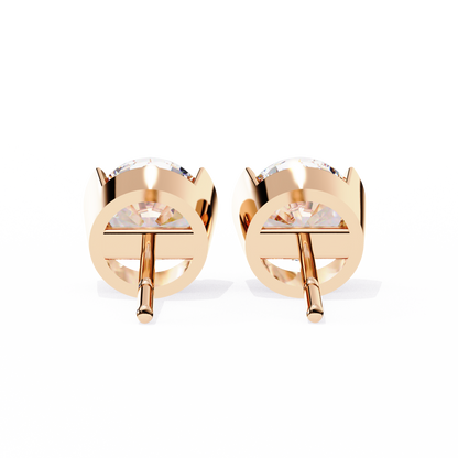 lab grown diamond | moissanite Jewellery Pinkal Reflection Lab Grown OR Moissanite Stud Earrings by Rabbito Jewels