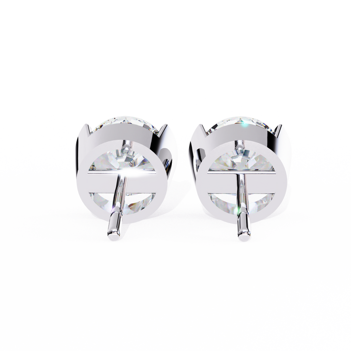 lab grown diamond | moissanite Jewellery Pinkal Reflection Lab Grown OR Moissanite Stud Earrings by Rabbito Jewels
