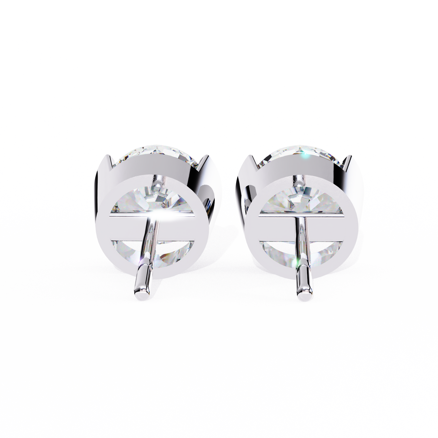 lab grown diamond | moissanite Jewellery Pinkal Reflection Lab Grown OR Moissanite Stud Earrings by Rabbito Jewels