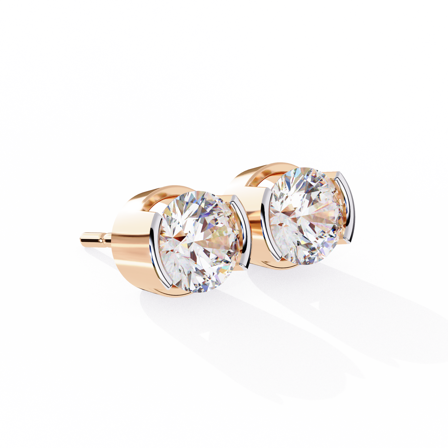 lab grown diamond | moissanite Jewellery Pinkal Reflection Lab Grown OR Moissanite Stud Earrings by Rabbito Jewels
