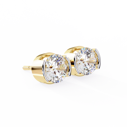 lab grown diamond | moissanite Jewellery Pinkal Reflection Lab Grown OR Moissanite Stud Earrings by Rabbito Jewels
