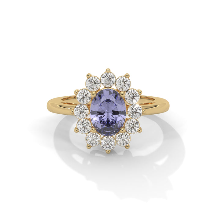 lab grown diamond | moissanite Jewellery Myrah Lab Grown Diamond OR Moissanite Ring Yellow Gold 18K by Rabbito Jewels