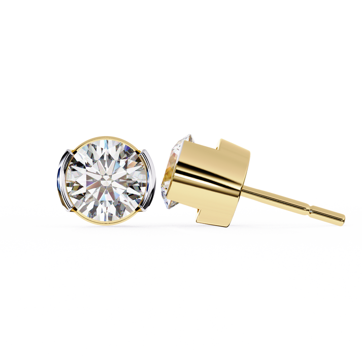 lab grown diamond | moissanite Jewellery Pinkal Reflection Lab Grown OR Moissanite Stud Earrings by Rabbito Jewels