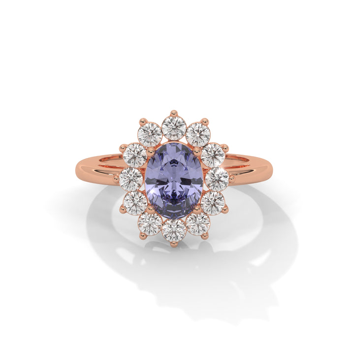 lab grown diamond | moissanite Jewellery Myrah Lab Grown Diamond OR Moissanite Ring Rose Gold 18K by Rabbito Jewels