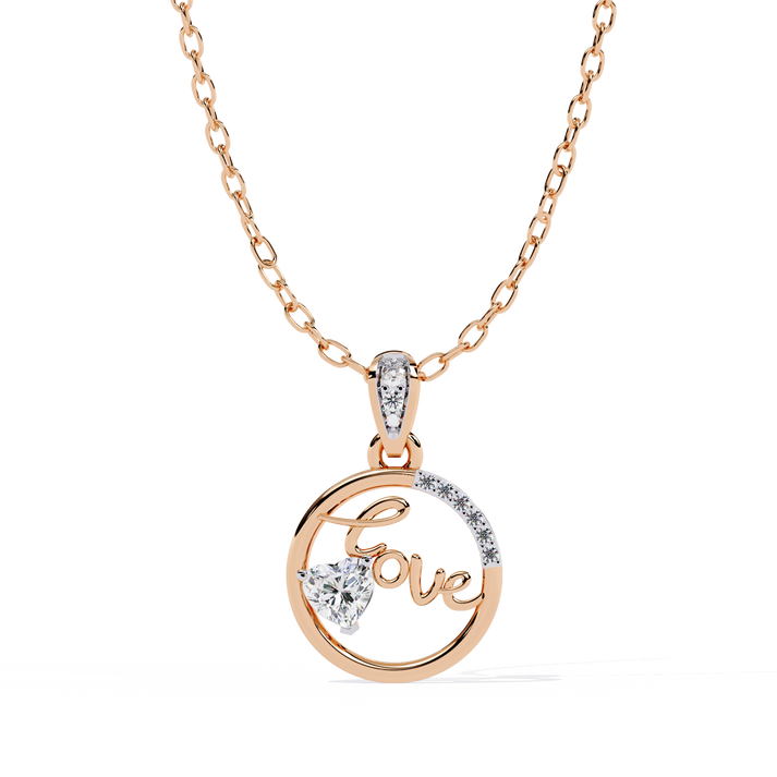 lab grown diamond | moissanite Jewellery Dotsun Love Lab Grown Diamond OR Moissanite Pendant Rose Gold 18K by Rabbito Jewels